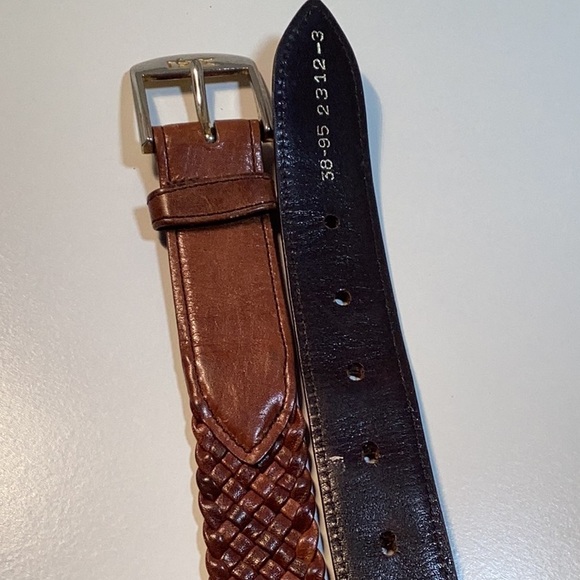 Yves Saint Laurent Leather Woven Belt Brass Buckle Some White Marks See Photo - Picture 7 of 16